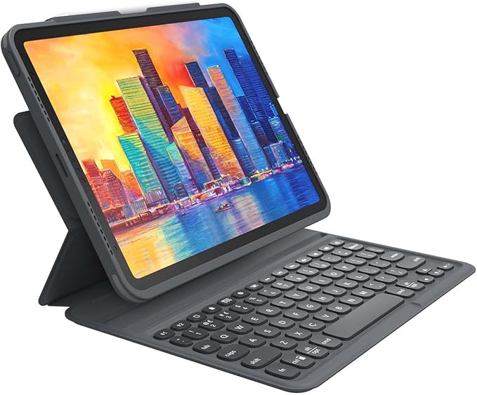 ZAGG Pro Keys Detachable Case and Wireless Keyboard for iPad Air 11" (M3)/ Air 10.9" (Gen 4, Gen 5), iPad Air 11" (M2) - Bluetooth Pairing, Backlit Laptop-Style Keys, Apple Pencil Holder, Black