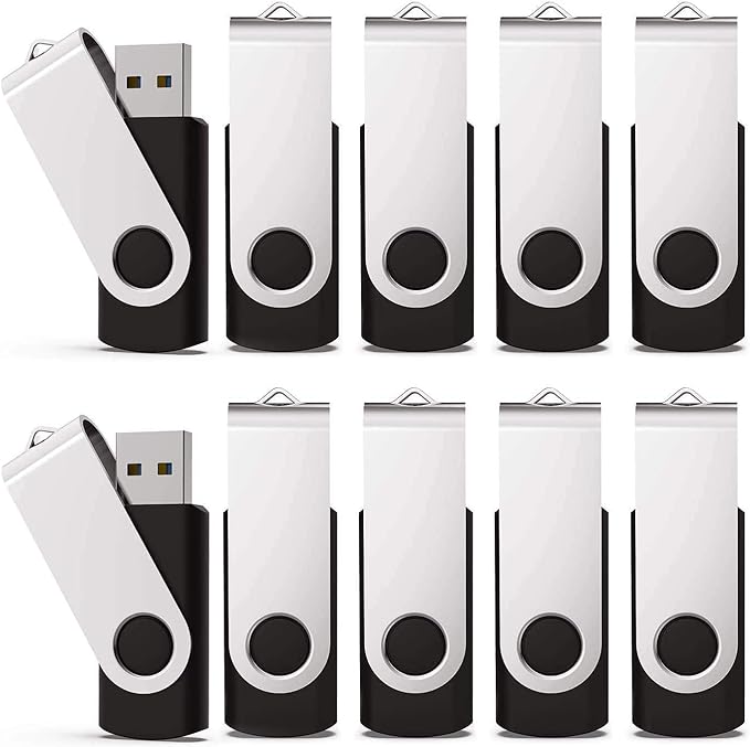 KEXIN 20 Pack 8GB Flash Drive 8G Bulk USB Thumb Drive USB Stick Jump Drive USB 2.0 Flash Drive with Led Indicator, Black
