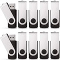 KEXIN 16GB Flash Drive 10 Pack Bulk Thumb Drive Memory Stick for Data Storage, Black