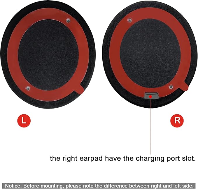 Replacement Ear Pads for Beats Solo 2 & Solo 3 Wireless On-Ear Headphones, Ear Cushions, Headset Earpads, Ear Cups Cover with Soft Protein Leather (Black)