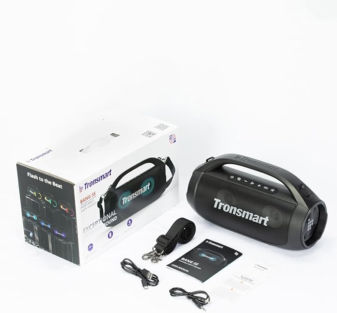 Tronsmart Bang SE Portable Bluetooth Speaker, Colorful LED and 40W Wireless Stereo to Infuse Your Party, Ultra Lightweight Portable Design and IPX6 Waterproof, Suitable for Party/Outdoor/Travel