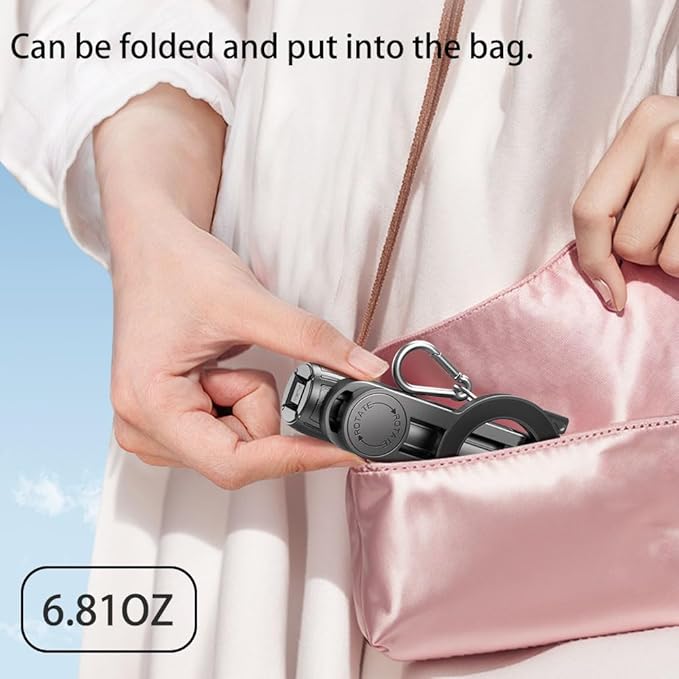 4-in-1 Multi-Functional 360° Rotating Mini Magnetic Portable Selfie Stick, Pocket-Sized Retractable Phone Holder, Equipped with Wireless Detachable Remote Control