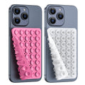 CMZZ Double Sided Silicone Suction Phone Holder Mount, Silicon Accessory for iPhone and Android, Hands-Free Mirror Shower Phone Holder, TikTok Videos and Selfies (Pink+Transparent)