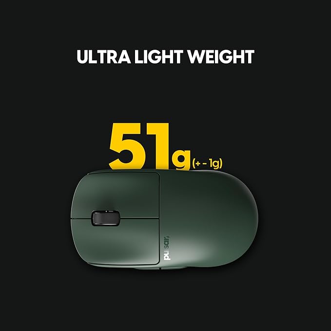 Pulsar Gaming Gears X2V2 mini Wireless Gaming Mouse, Founder's Edition, Ultra Lightweight 1.80 oz (51 g), Symmetrical, Optical Switch, 2.4 Ghz 1 ms, 26000 DPI, PAW3395 Sensor (Mini, Wireless, Green)