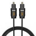 CableCreation Optical Digital Audio Cable 15FT, Thin Fiber Optic Toslink Gold Plated Optical S/PDIF Cord for Home Theater, Sound Bar, TV, PS4, Xbox, DVD/CD Player, Game Console& More, Black
