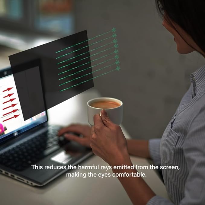 21.5 Inch - 16:9 Aspect Ratio - Computer Privacy Screen Filter for Widescreen Monitor - Anti-Glare - Anti-Scratch Protector Film - Protects Your Eyes from Harmful Glare and Blue Light