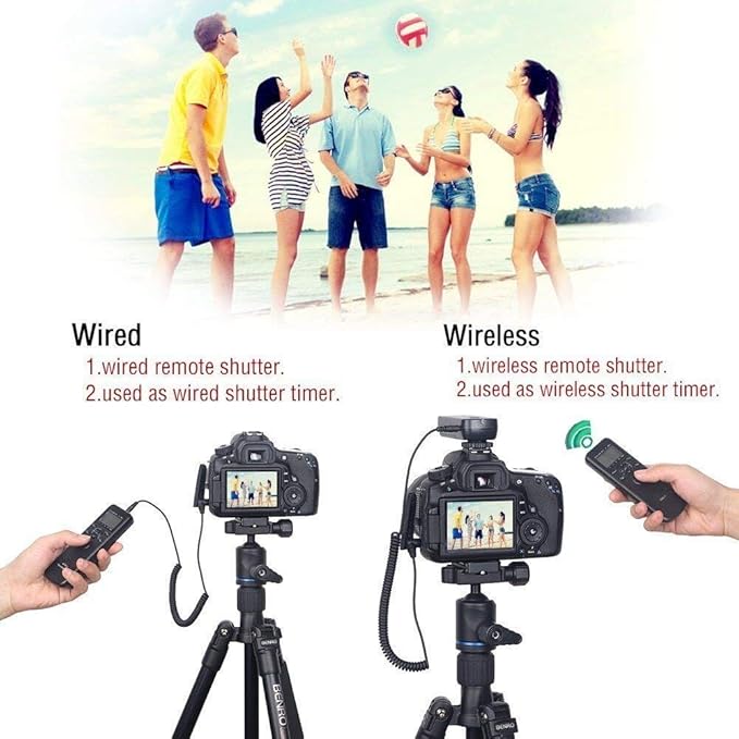 PHOLSY Camera Timer Remote Control with HDR Compatible with Canon R100 R8 R6ii R7 R10 90D 250D 850D 6Dii 7Dii G1Xiii; for Olympus OM-1, EM1X, EM1 II; for Fuji GFX50SII, XT3, XT4, XT5, XT30II