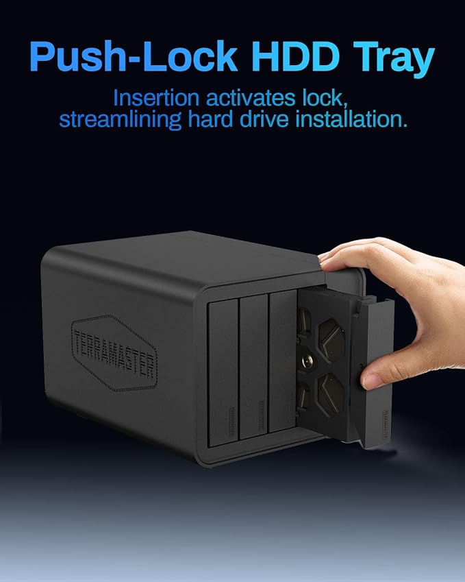 TERRAMASTER F4-424 Max NAS Storage - 4Bay Core i5 1235U 10-Cores 12-Threads, 8GB DDR5 RAM, Dual 10GbE Ports, Network Attached Storage Peak Performance for Business (Diskless)