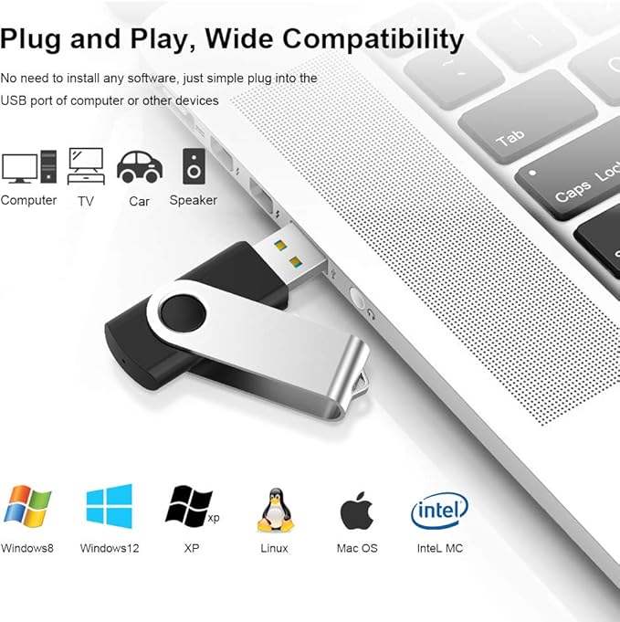 KEXIN 2GB 100 Pack USB Flash Drive - Thumb Drive with LED Indicator - Black