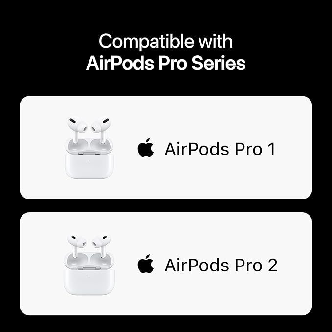 Premium Multi-Flange Eartips for AirPods Pro 1&2 (S/M/L) – Always Fits, Never Slips