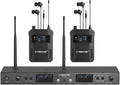 Phenyx Pro UHF Mono Dual Wireless in-Ear Monitor System, Metal Wireless IEM System, Sturdy Bodypack Receiver, 2x50 Frequencies, Separate Outputs,164ft Operation, Suitable for Band and Studio (PTM-22)