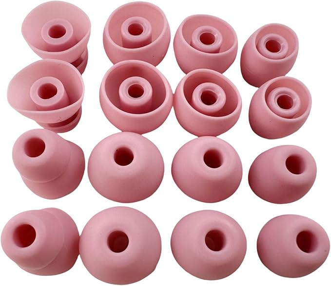 Replacement Ear Tips for Beats Urbeats2.0 Tour2.0 ibeats Beats x, Beats Flex Secure Fit for Powerbeats Pro Silicone Earbuds Washable Sweat-Resistant Noise Isolation 8 Pairs (Coral Pink)