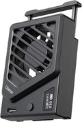 ULANZI Camera Cooling Fan Black New, Spring Telescopic Mounting Adjustable Mini Intelligent Cooling Fan Real-time Monitoring with Type-C Charging Port, Compatible with Sony Canon FUJIFILM Nikon