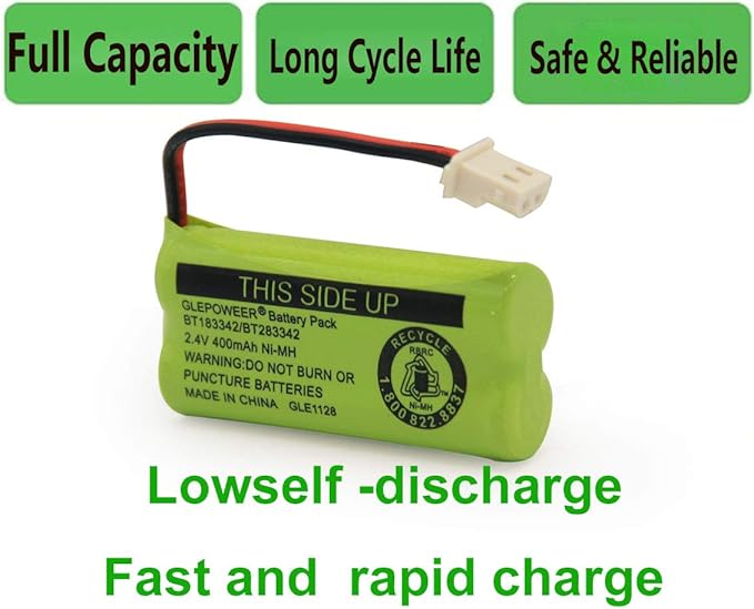 BT183342 BT283342 BT166342 BT266342 BT162342 BT262342 Battery Compatible with CS6114 CS6419 CS6719 EL52300 CL80111 Cordless Handset Phone (Pack of 3)