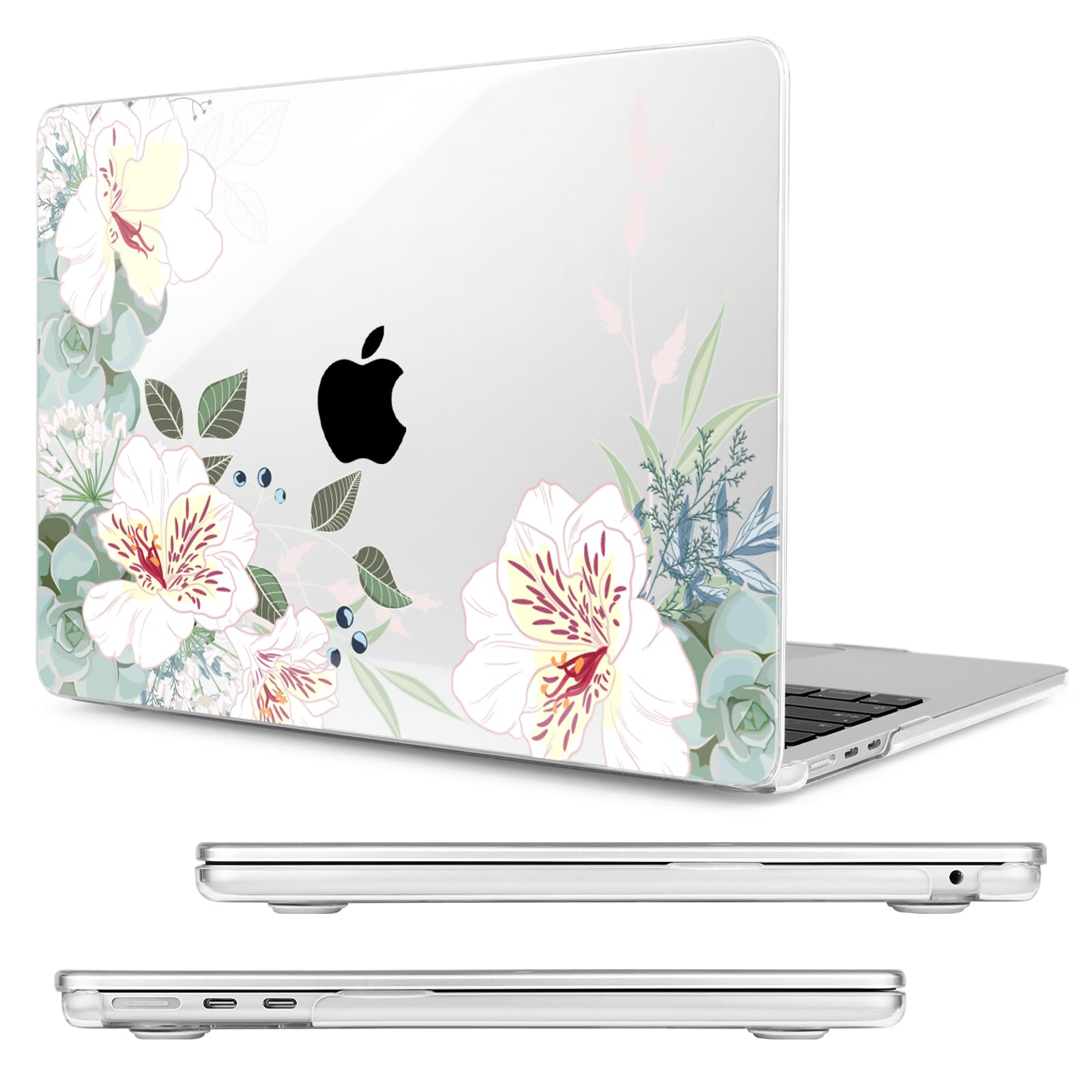 MecBevia Compatible with MacBook Air 13 inch Case M5 M4 M3 M2 2026-2022