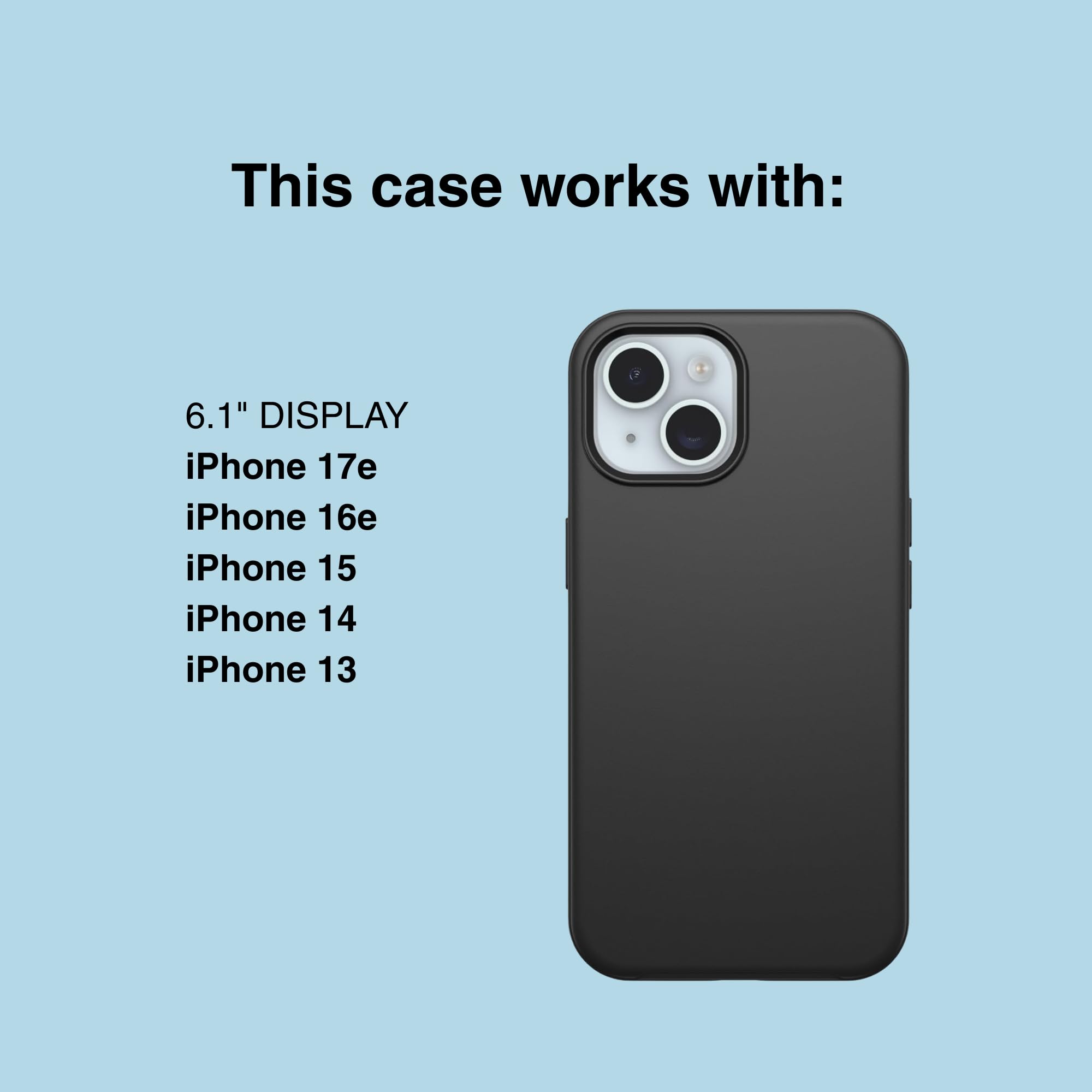 OtterBox iPhone 16e, 15, 14, & 13 Symmetry Series Case - BLUETIFUL (Blue), Snaps to MagSafe, Ultra-Sleek, Raised Edges Protect Camera & Screen