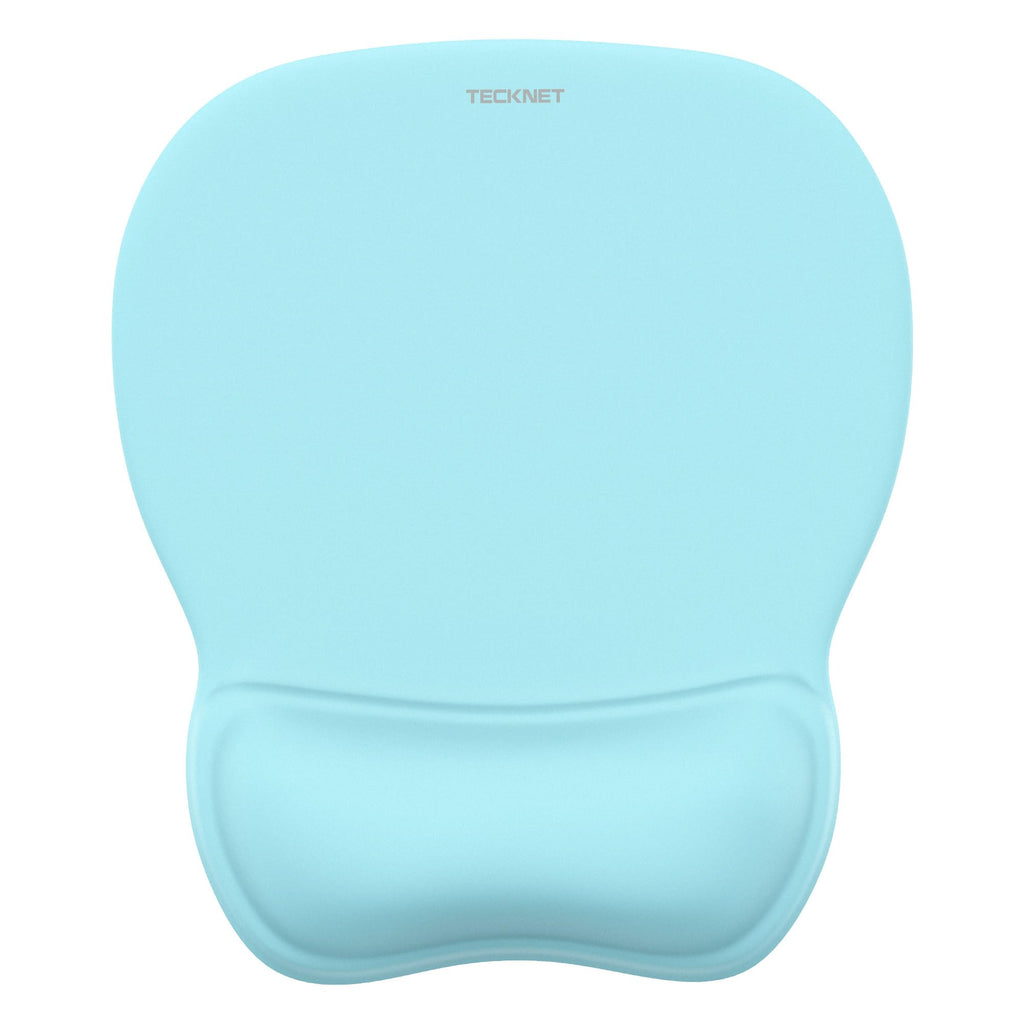 TECKNET Gel Ergonomic Mouse Pad with Wrist Rest, Non-Slip PU Base, LT.Blue