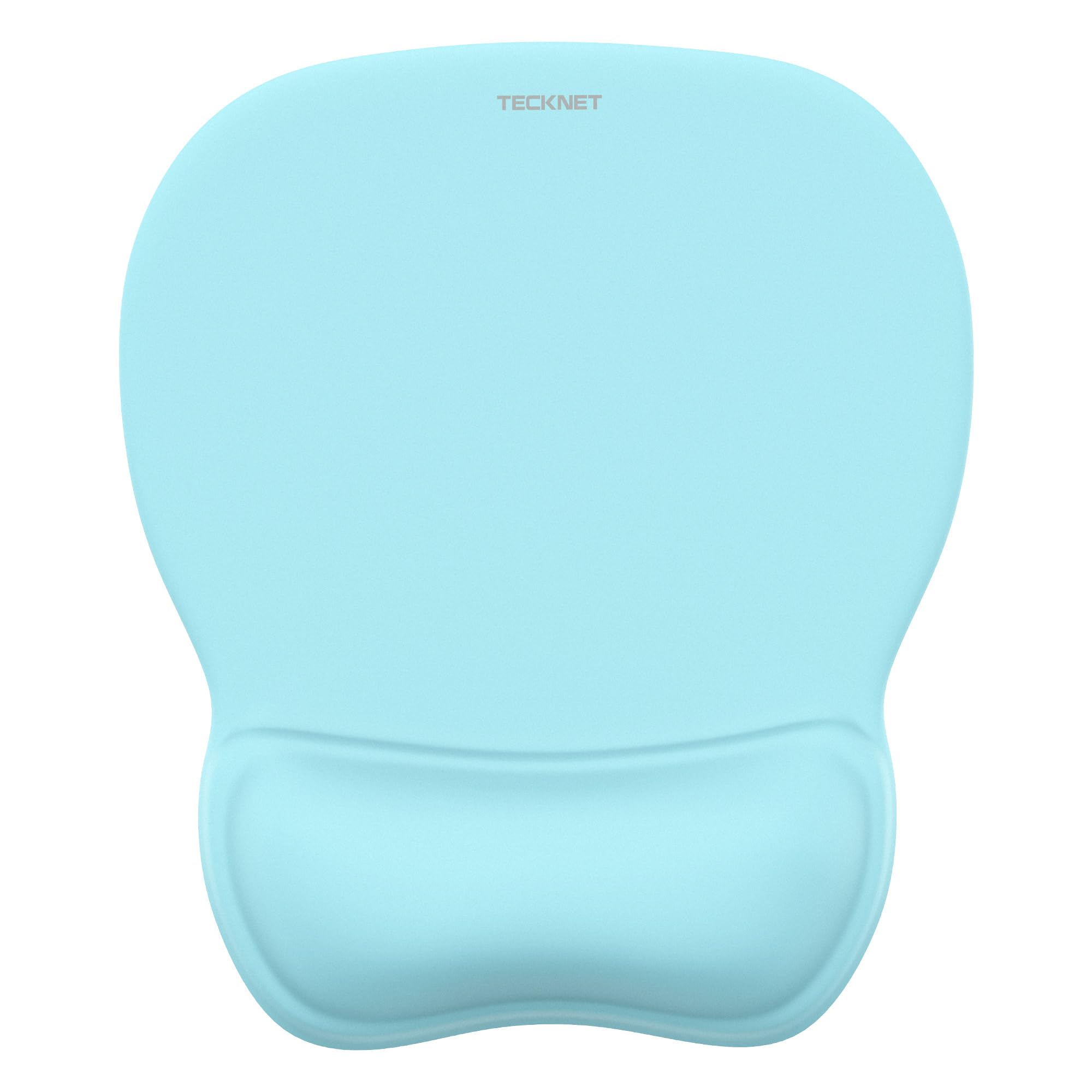 TECKNET Gel Ergonomic Mouse Pad with Wrist Rest, Non-Slip PU Base, LT.Blue