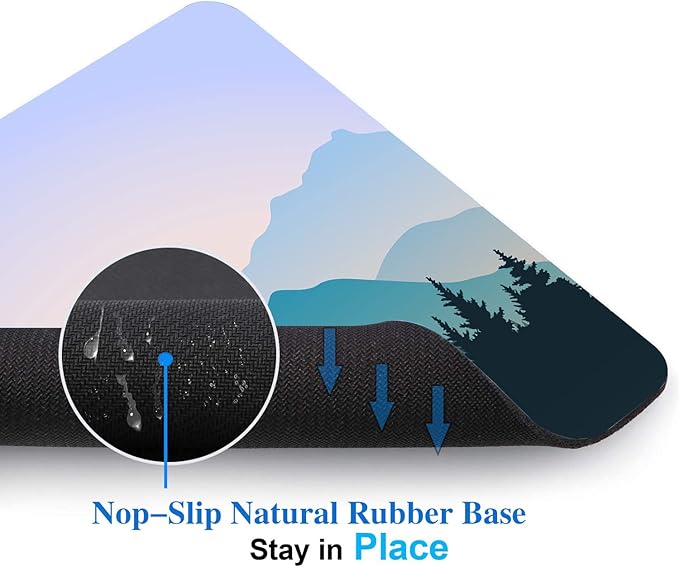 Mountain Landscape Mouse Pad, During Sunrise Mouse Pad for Design, Anti-Slip Rubber Base Wireless Mouse Pads for Laptop