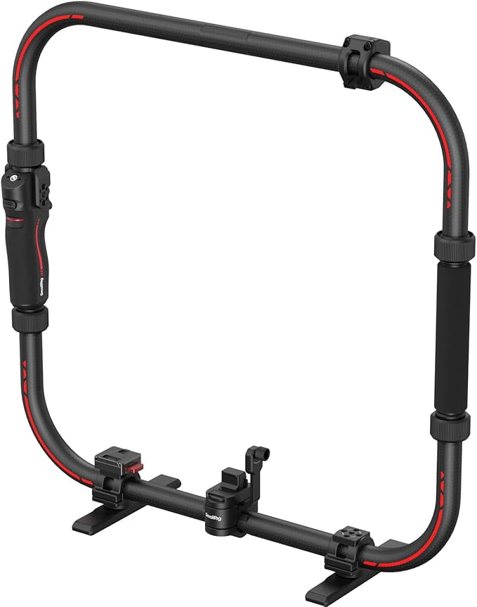 SMALLRIG Stabilizer Handheld Ring Grip for DJI RS 2 / RS 3 Pro/RS 4 / RS 4 Pro Gimbal, Supports Various Controls, Integrated Foldable Design, Max Load 17.6 lb - 4328