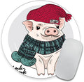 Cute Pig Round Mouse pad Customized Mousepad Non-Slip Rubber Base Mouse Pads for Computers Laptop Office Desk Accessories Mouse pad