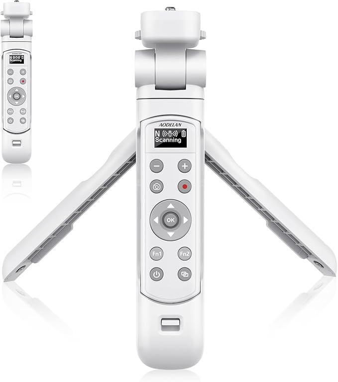 AODELAN for Nikon Camera Tripod with Rechargeable Wireless Shutter Release,Shooting Grip Remote Control Handle for P1000,P950,B600,A1000,Z6 II,Z30,Z50,Z5,Z7 II,Z fc,Z f,Z6 III,Z50 II,P1100,Z5II(White)