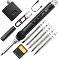 FNIRSI Soldering Iron Kit, DC/PD(96W/65W) Mini Digital Soldering Iron, 180-780℉ Fast Heating, 6 Soldering Tips, Digital OLED Screen Display, Auto Sleep (With Power Adapter)