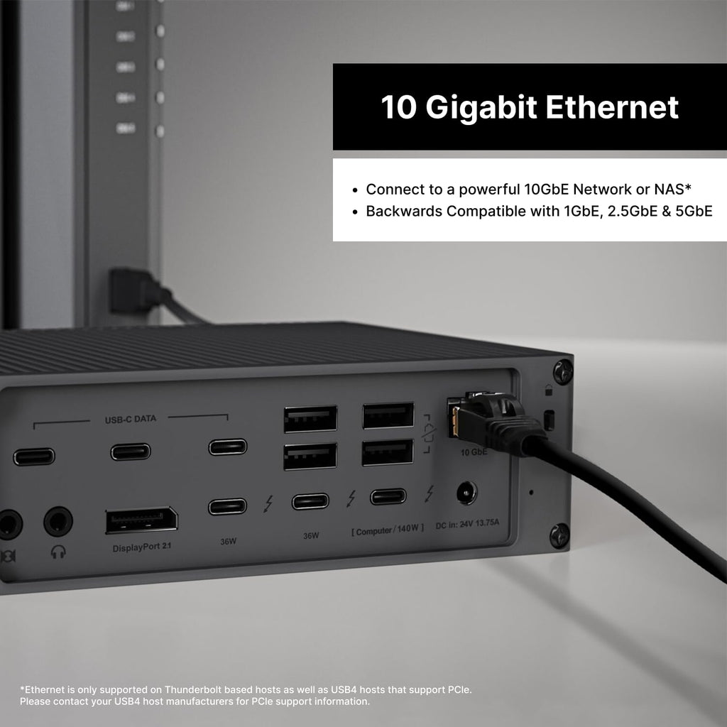CalDigit TS5 Plus - Thunderbolt 5 Dock - 20 Port, 10Gb Ethernet, TBT-5 x 3