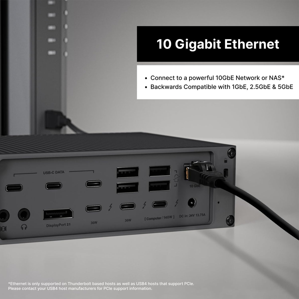 CalDigit TS5 Plus - Thunderbolt 5 Dock - 20 Port, 10Gb Ethernet, TBT-5 x 3