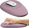 Hokafenle Ergonomic Mouse Pad Wrist Support, Terraced Slope Carpal Tunnel Wrist Pad for Mouse with Unibody Memory Foam, Wrist Rest Pain Relief Mousepad (Pale Purple, 11.8x7.9 in)