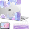 Tuiklol Case for 15 Inch Microsoft Surface Laptop 5/4/3 2022-2020, Model 1979/1953/1872/1873 Hard Shell Cover, Keyboard Cover+Screen Protector+Dust Plugs,Inset Flora