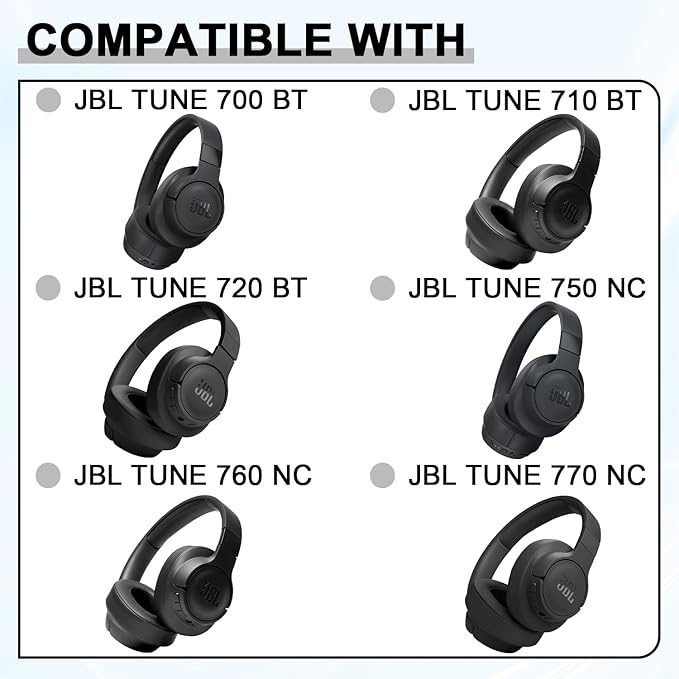 Replacement Ear Pads for JBL Tune 700(700BT)/710(710BT)/720(720BT)/750(750BT,750BTNC)/760(760NC)/770(770NC) Headphones, Headset Ear Cushions, Headset Earpads, Ear Cups Cover (Pink)