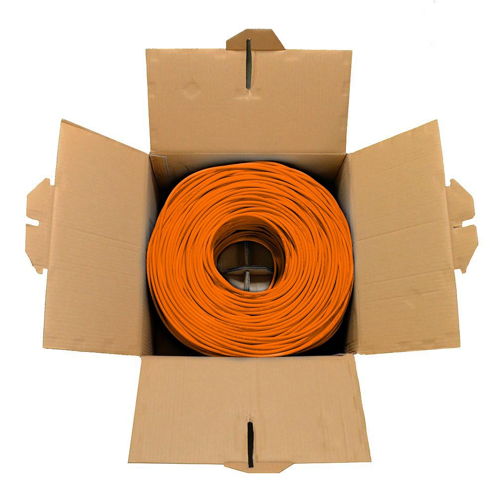DRIPSTONE CAT6 1000ft Bulk Ethernet Cable 23AWG Solid CCA UTP 0.57mm Black