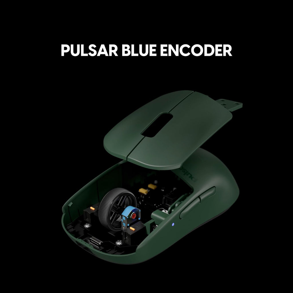 Pulsar Gaming Gears X2 v2 mini Wireless Gaming Mouse, Founder's Edition, Ultra Lightweight 1.80 oz (51 g), Symmetrical, Optical Switch, 2.4 Ghz 1 ms, 26000 DPI, PAW3395 Sensor (Mini, Wireless, Green)