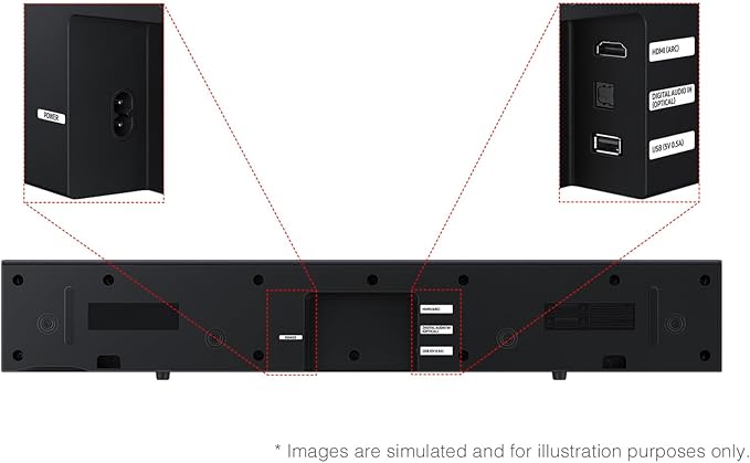 Samsung B-Series Soundbar HW B400F 2.0 ch Soundbar with Built in Subwoofer (2025 Model) One Remote Control, Surround Sound Expansion, Voice Enhance Mode