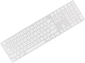 Allinside White Keyboard Cover for Mac Magic Keyboard with Touch ID and Numeric Keypad A2520 US Layout