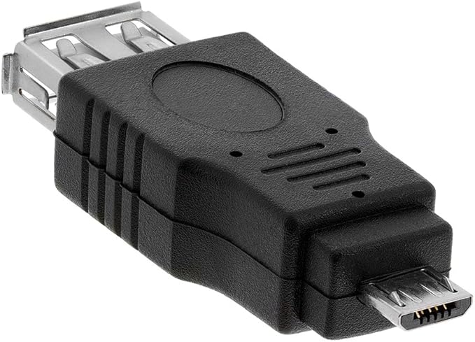 Cmple - Micro USB to USB Adapter Standard USB 2.0 A Female Jack to USB Micro B Male Plug OTG Connector Converter for Cameras Tablets Phones Dash Cams Transfer Photos to Computer