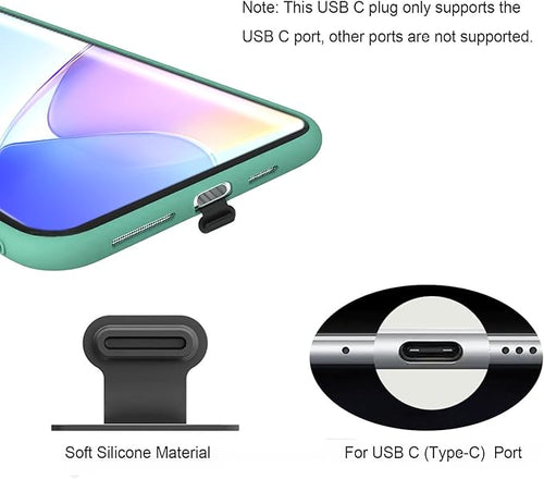 8PCS USB Type C Anti Dust Plugs Cover, C-Type Port Dust Plug, USB C Dust Cover, Anti-Lost USB C Charging Port Dust Covers Protectors for iPhone 15 16 17 Plus/Pro/Max, with Speaker Mesh Cover