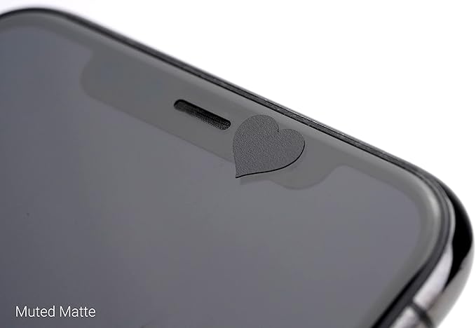 BLOCKED Stackable Webcam/Camera Vinyl Covers | 57 Low-Tack Restickable Webcam Sticker | 3-Sizes | Black 57-Pack Hearts (Muted Matte)