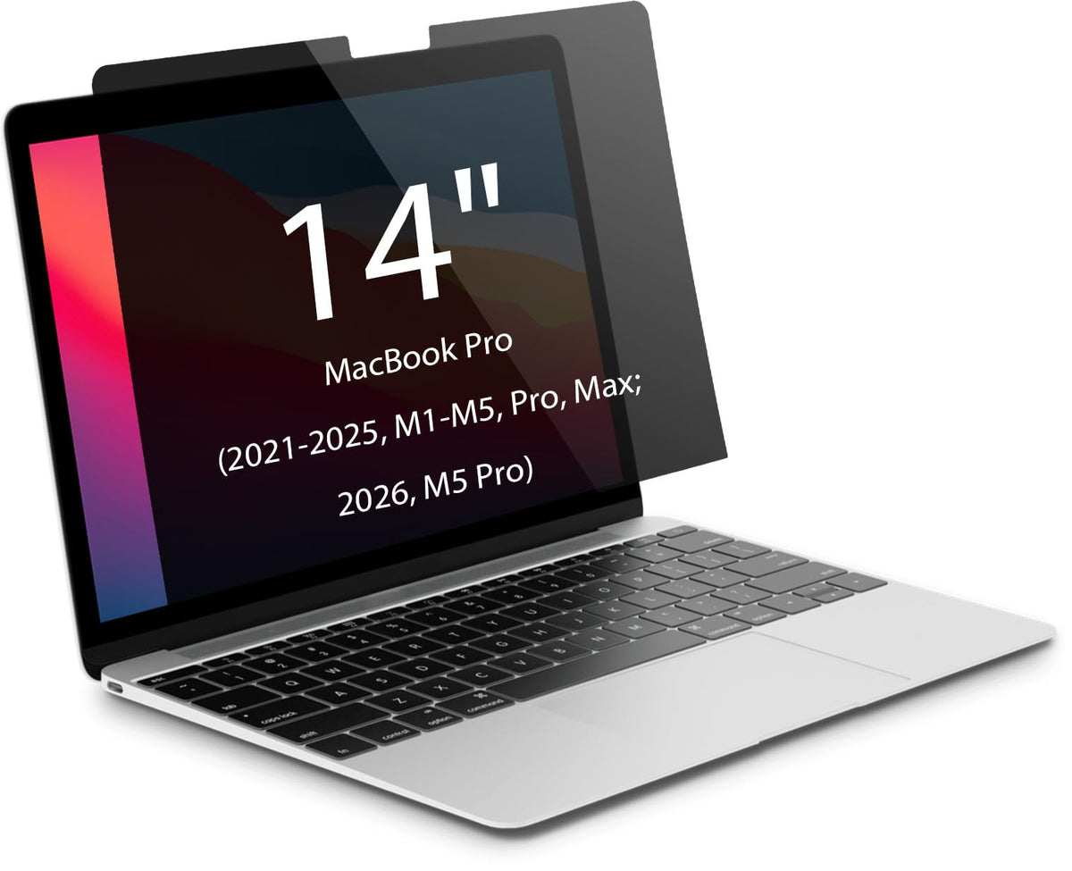 IRUYO FL Magnetic Privacy Screen for MacBook Pro 14 inch (2021-2026, M1, M2, M3, M4, M5, Pro, Max), Detachable Screen Protector, Blue Light Blocking, Anti Glare Protector and Privacy Filter Shield