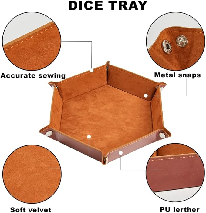 DND Dice Set 42 Pcs Polyhedral Dungeons and Dragons Rolling Dice for D&D RPG MTG Table Games Dice Bulk with Colorful Drawstring Bags and Dice Tray (Double-Color)