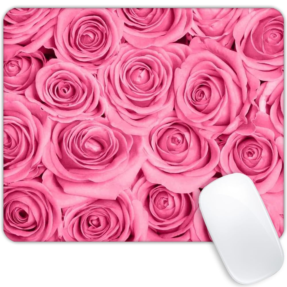 Pink Rose Mouse pad Customized Mousepad Non-Slip Rubber Base Mouse Pads for Computers Laptop Office Desk Accessories Mouse pad