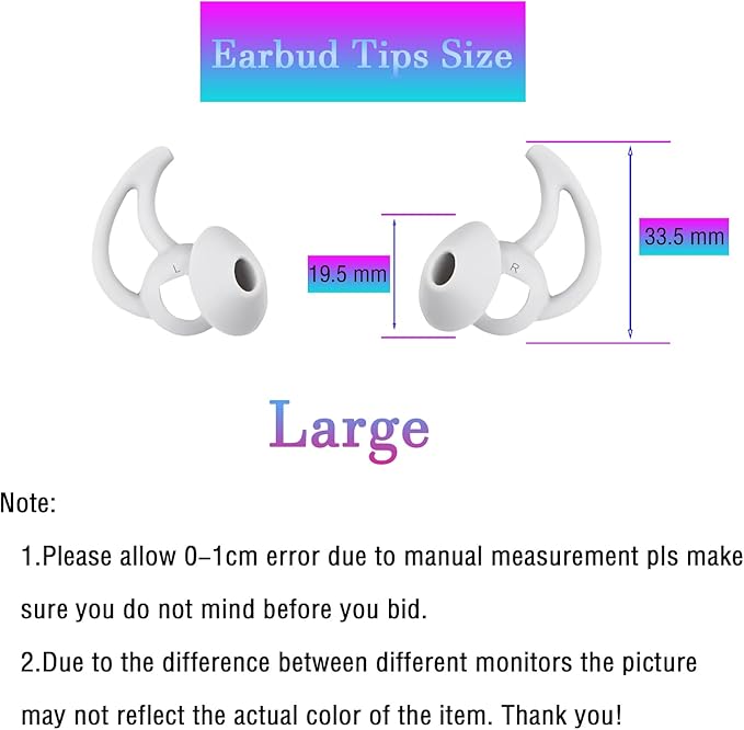 Silicone Ear Tips Replacement Earbud Tips Compatible with Bose Quietcomfort and Sport Headphone Ear Bud Tips Earbud Covers Large 3 Pairs