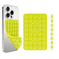 Giumel 1 Pack Green Double Sided Silicone Suction Cup Phone Case Mount, Hands-Free Strong Grip Holder for Selfies and Videos, Compatible with iPhone and Android