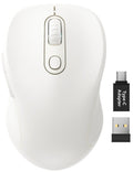 Trueque Wireless Mouse for Laptop, Ergonomic 6-Button Mouse, Pure White