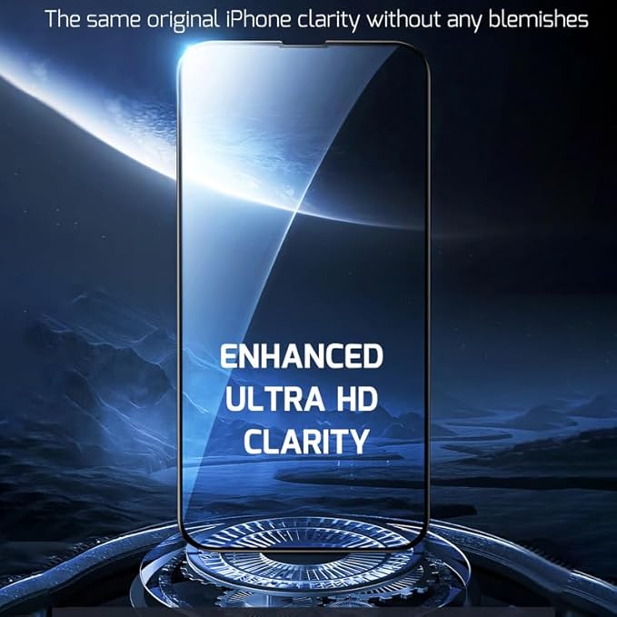 Screen Protector Tempered Glass Compatible with Apple iPhone 15 Pro Max (2 Pack)
