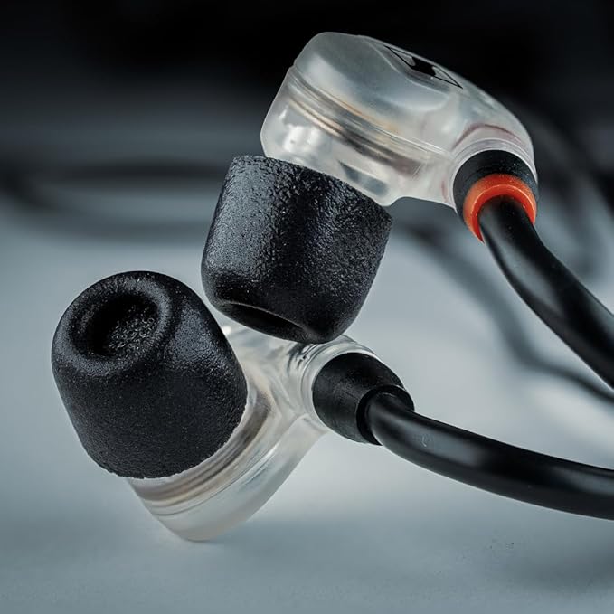 Comply 500 Core Series | Memory Foam Replacement IEM Ear Tips for KZ, Moondrop, FiiO Sennheiser & More | Superior Noise Isolation, Ultimate Comfort, Secure Fit | Black (S/M/L) (3 Pairs)