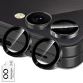 Avocase for Samsung Galaxy Z Flip 7 Camera Lens Protector, Individual Metal Ring Tempered Glass Lens Cover, [Strong Adsorption] Scratch Resistant Ultra-Thin HD Clear Lens Cover, 1 Set-Black Ring