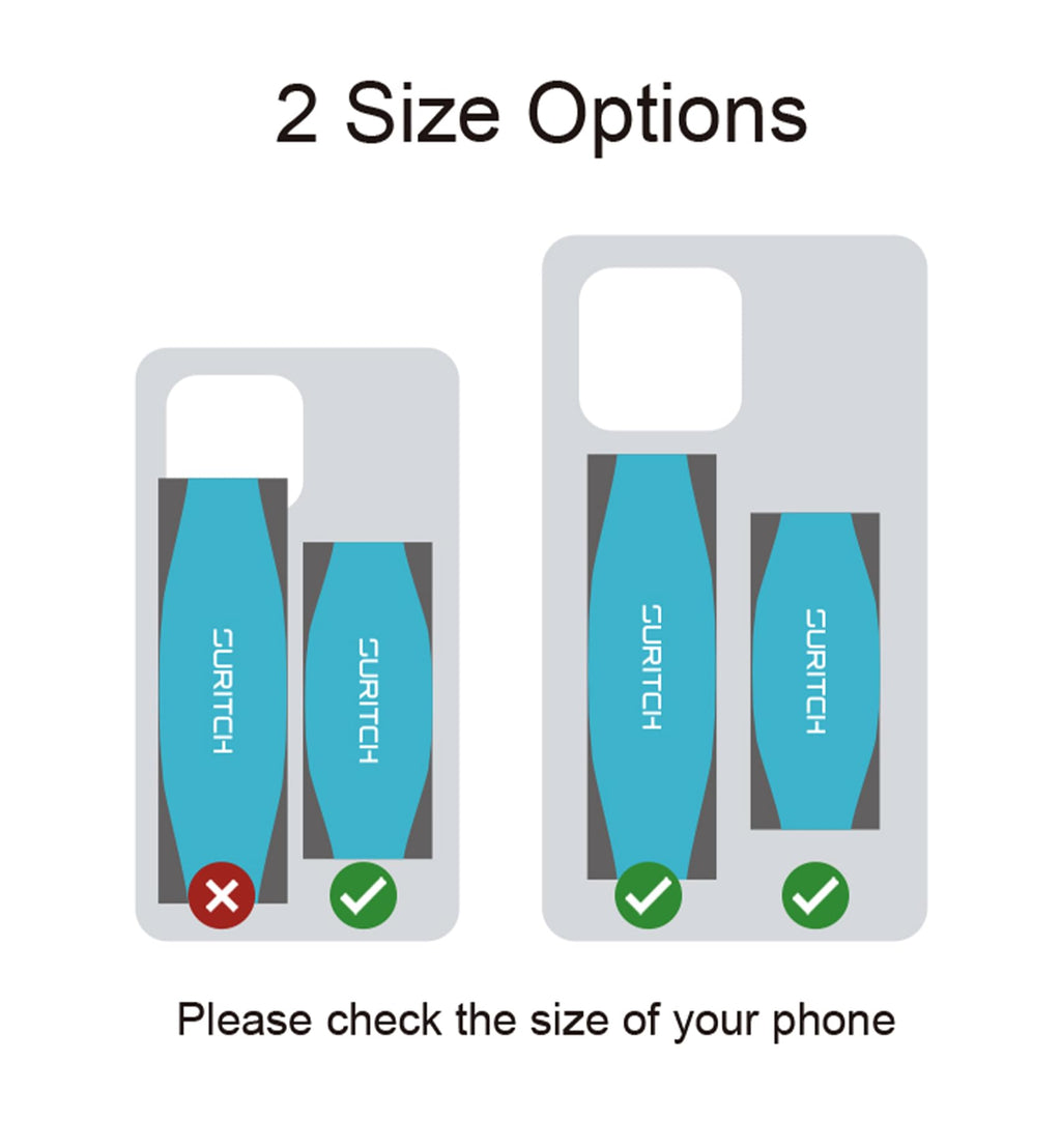 SURITCH Phone Grip Strap Finger Loop Holder for Back of Phone, 2-in-1 Soft Silicone Gripper Kickstand for iPhone Samsung and Most Cell Phone Cases, 3.94" White