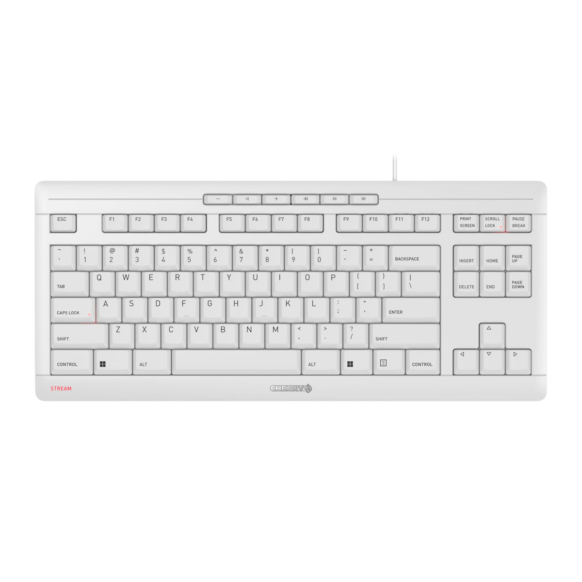 Cherry Stream Wired Keyboard Without Number Pad, Compact TKL